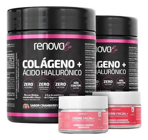 2x Renova Be Colágeno Hidrolisado Verisol Ácido Hialurônico