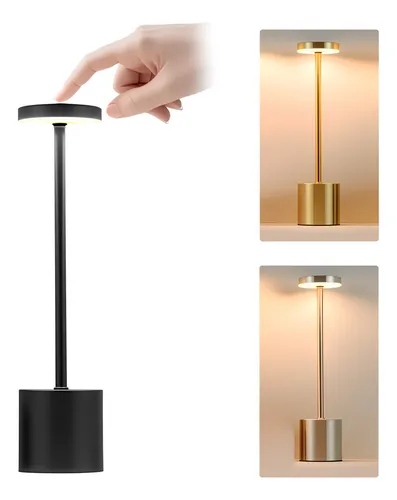 Abajur de Mesa LED sem Fio com Toque e Dimerização