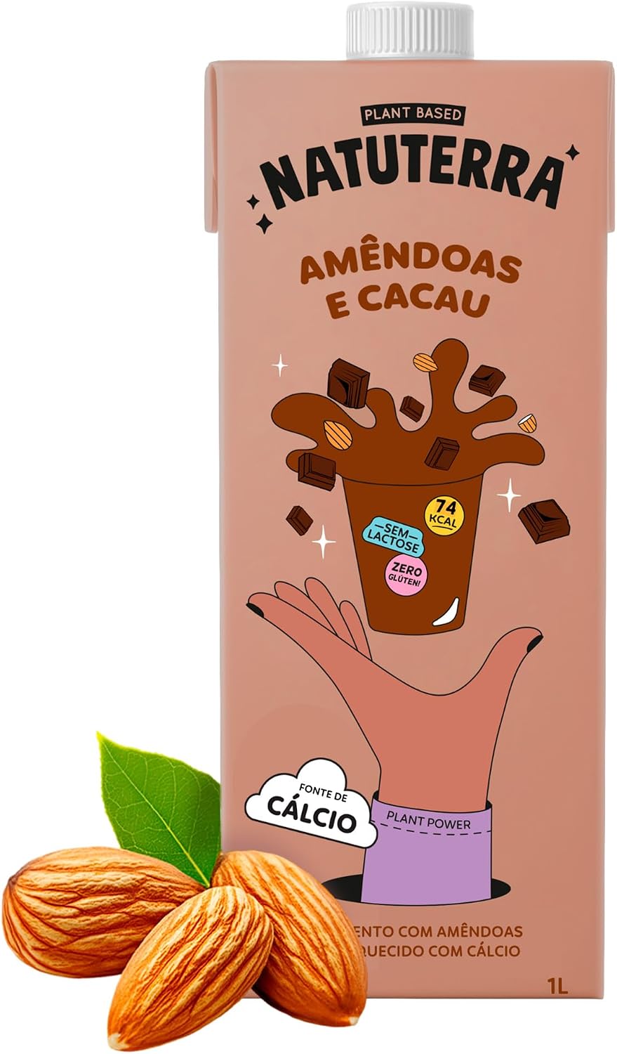 Achocolatado de Amêndoas e Cacau Natuterra: Bebida Vegetal Completa