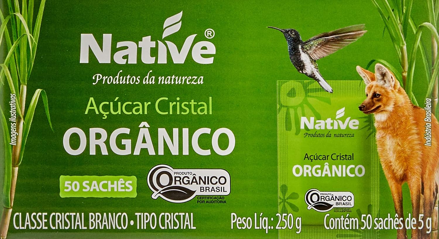 Açúcar Cristal Orgânico Native: Praticidade e Pureza em Sachês