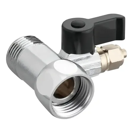 Adaptador de Metal para Purificador de Água 1/2" x 1/4" com Registro Oxygen
