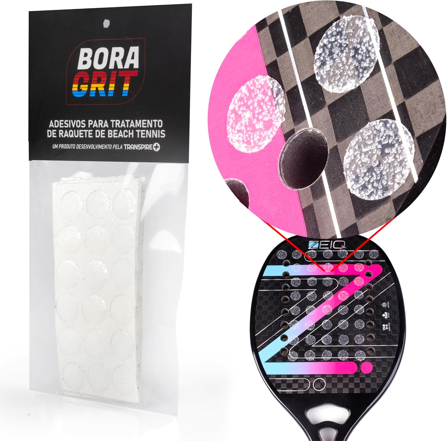 Adesivos para Tratamento de Raquete Beach Tennis Bora Grit - 180 Unidades