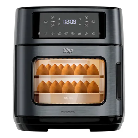 Fritadeira Air Fryer Oven Black Inox WAP WAOD2: Versatilidade 12L
