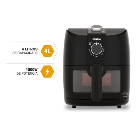Air Fryer Philco 4L Redstone 1500W: Eficiência com Revestimento Cerâmico