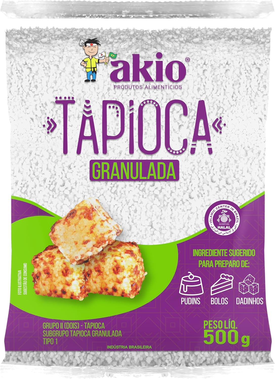 Akio Tapioca Granulada 500g: Versatilidade para Sobremesas e Café