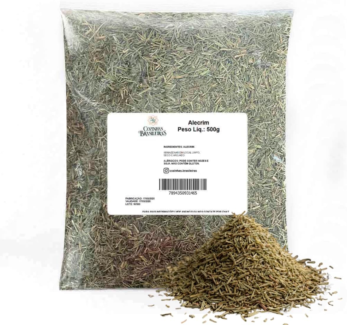 Alecrim Desidratado (Pacote de 500g)