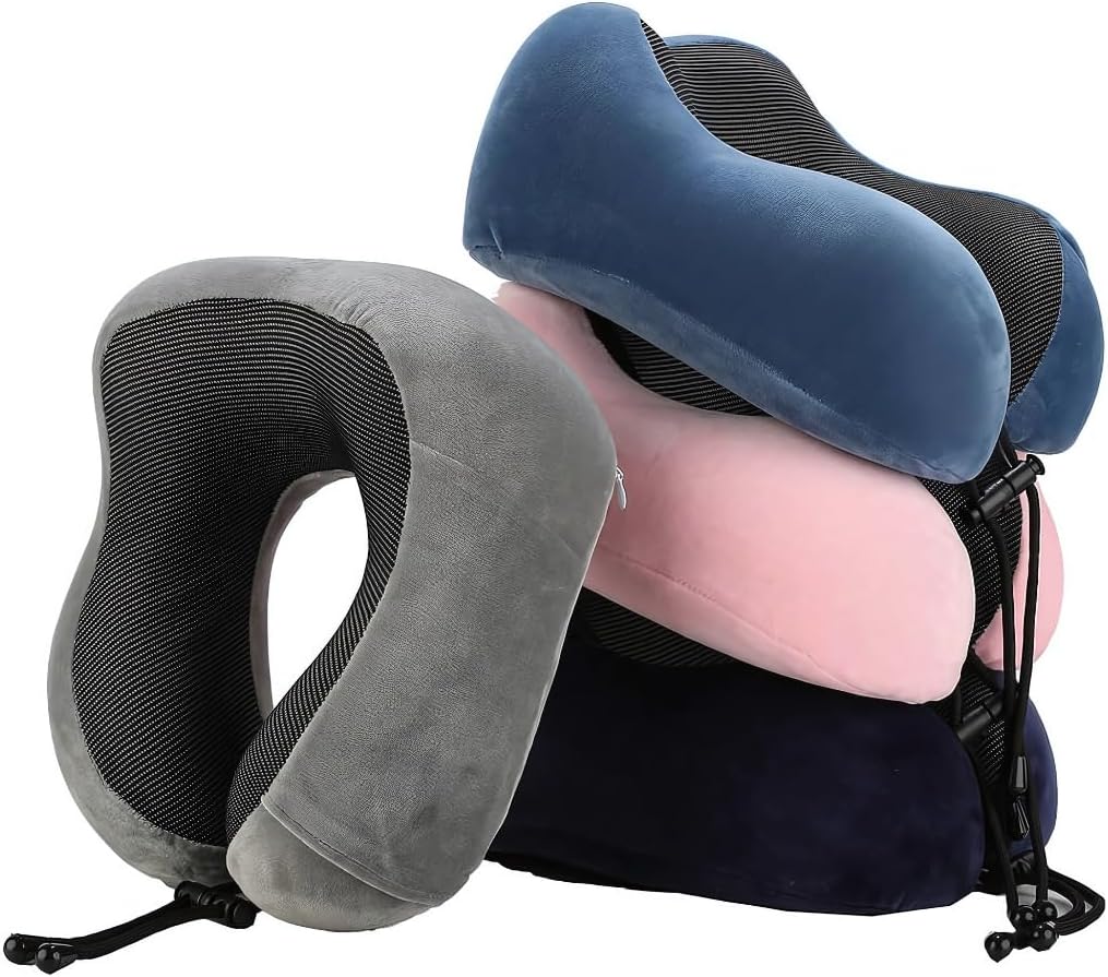 Almofada de Pescoço em Espuma de Memória Ergonômica Preto
