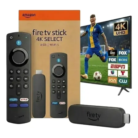 Amazon Fire TV Stick 4K com Wi-Fi 6 e Controle Remoto por Voz Alexa