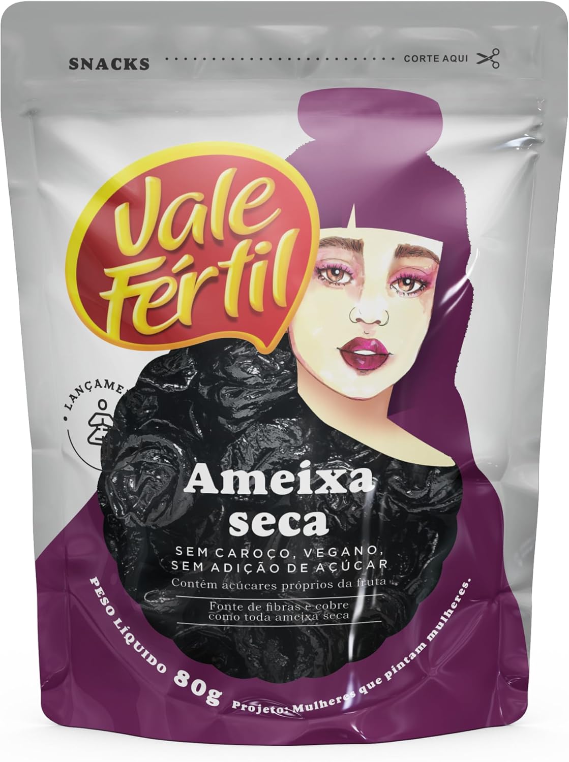 Ameixa Seca sem Semente Vale Fértil - Sachê 80g
