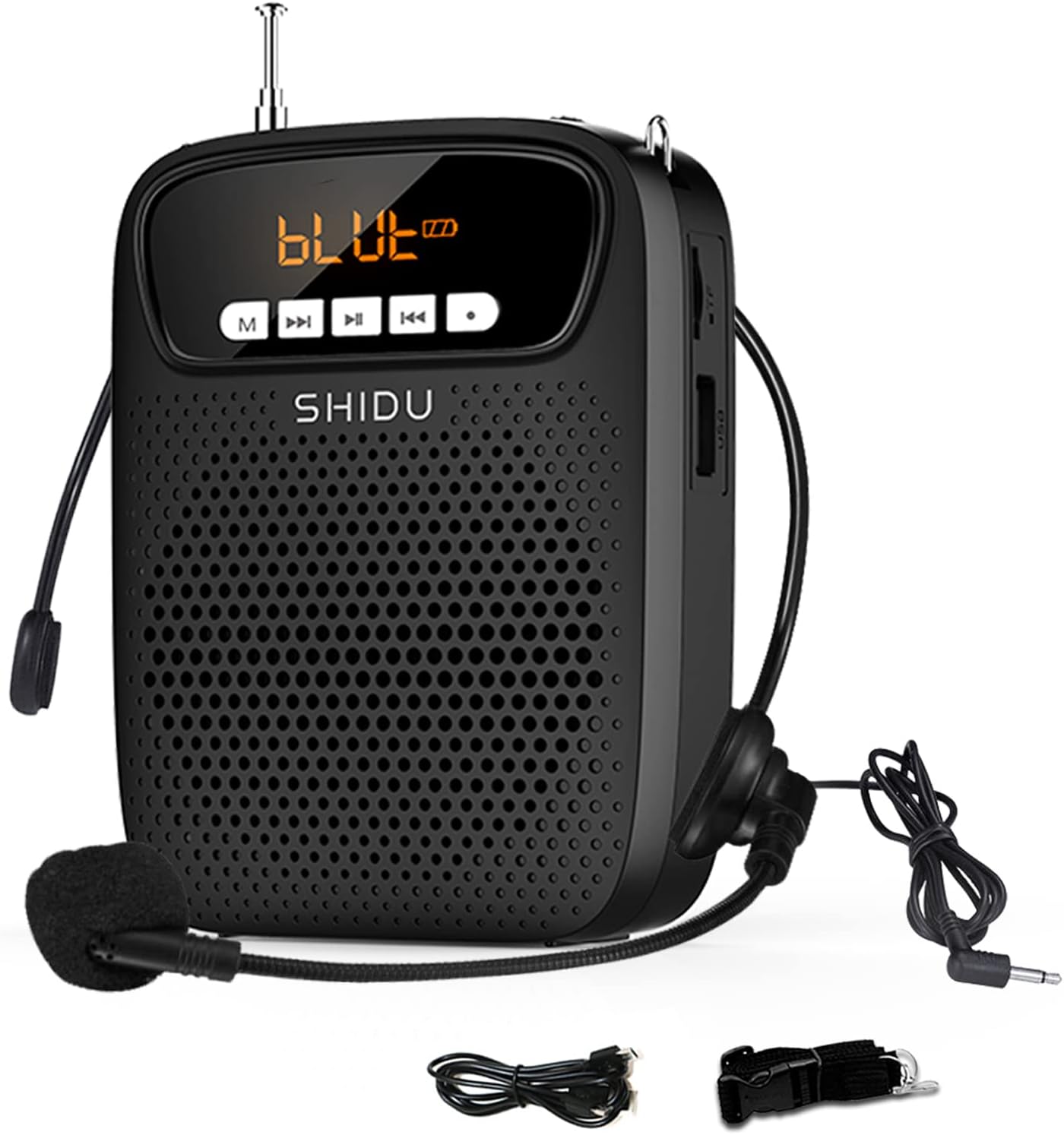 Amplificador de Voz Portátil Recarregável 15 Watts com Bluetooth