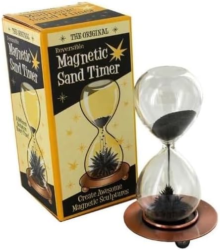 Ampulheta de Vidro Magnética com Pó de Metal para Decoração