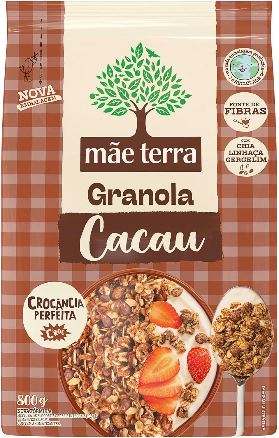 Análise: Granola Mãe Terra Sabor Cacau 800g