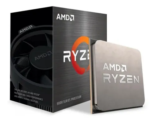 Processador AMD Ryzen 5 5500 3.6GHz a 4.2GHz Processador AMD Ryzen 5 5500 com socket AM4 e arquitetura Zen 3 para computadores desktop