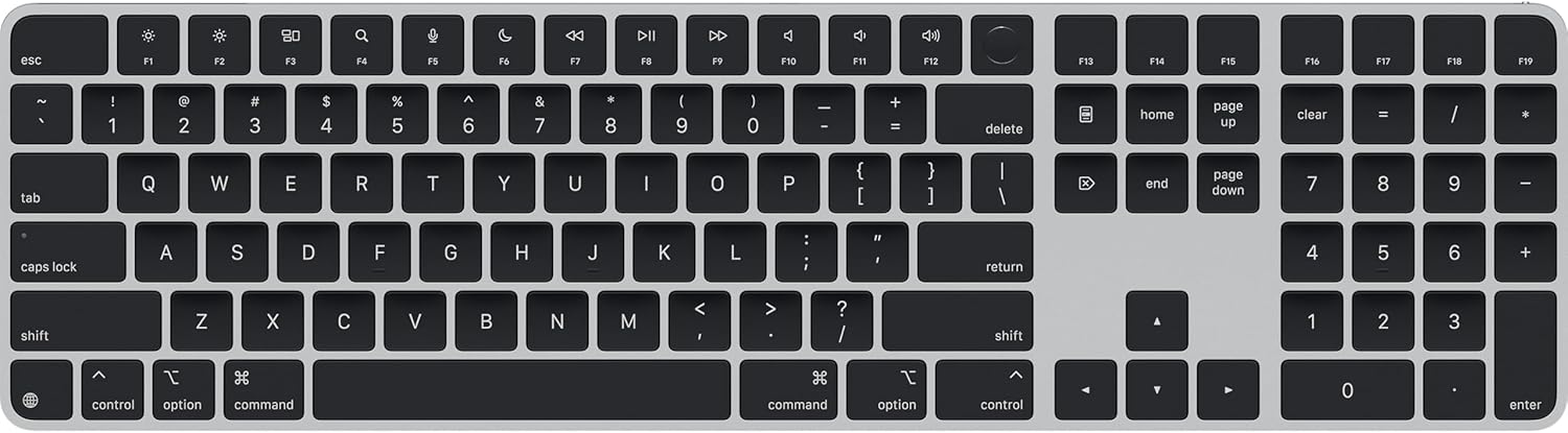 Apple Magic Keyboard com Touch ID e Teclado Numérico (Teclas Pretas)