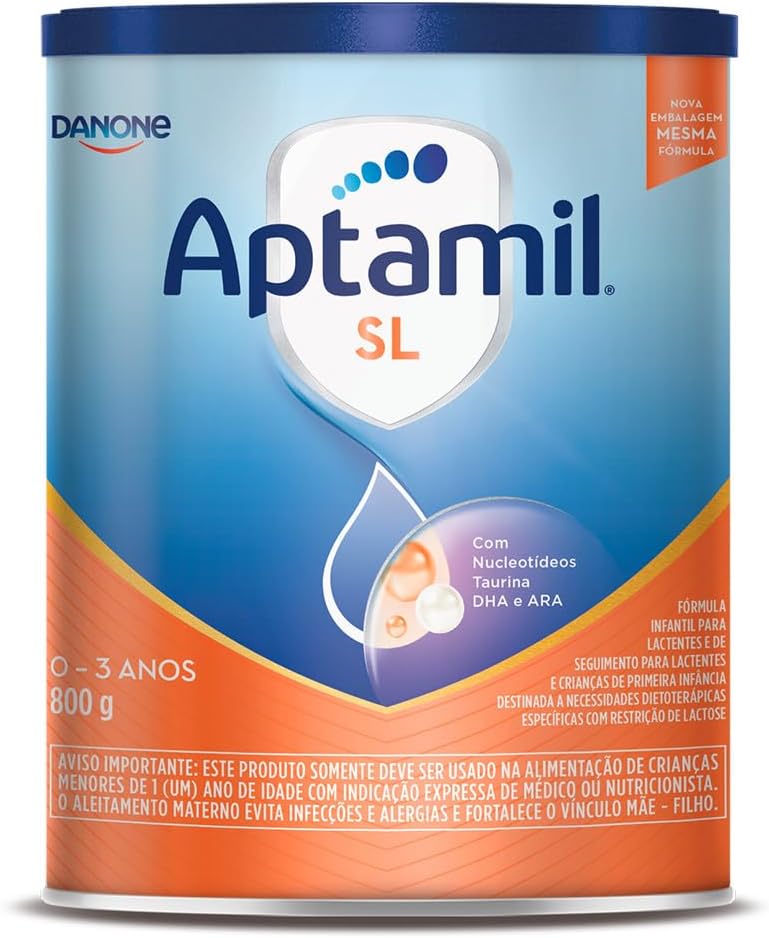 Aptamil SL 800g: Fórmula Infantil Sem Lactose para Lactentes e Crianças