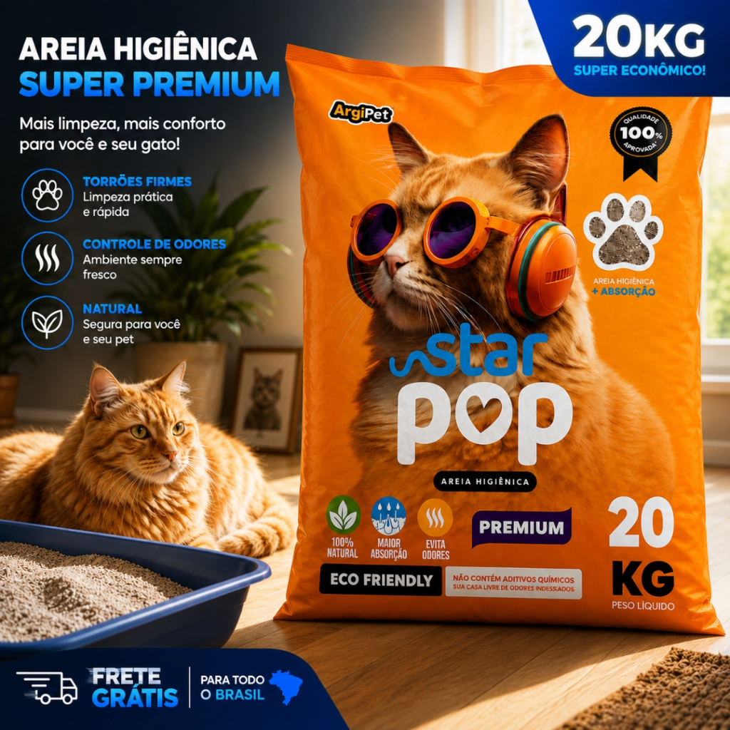 Areia Sanitária para Gatos Argila Natural 20kg: Vale a Pena?