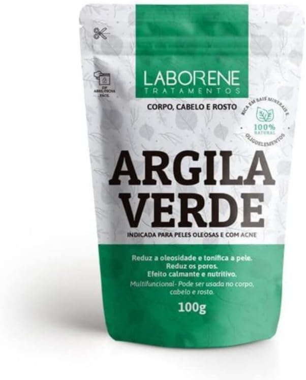 Argila Verde Laborene 100g: Ação Adstringente e Purificante