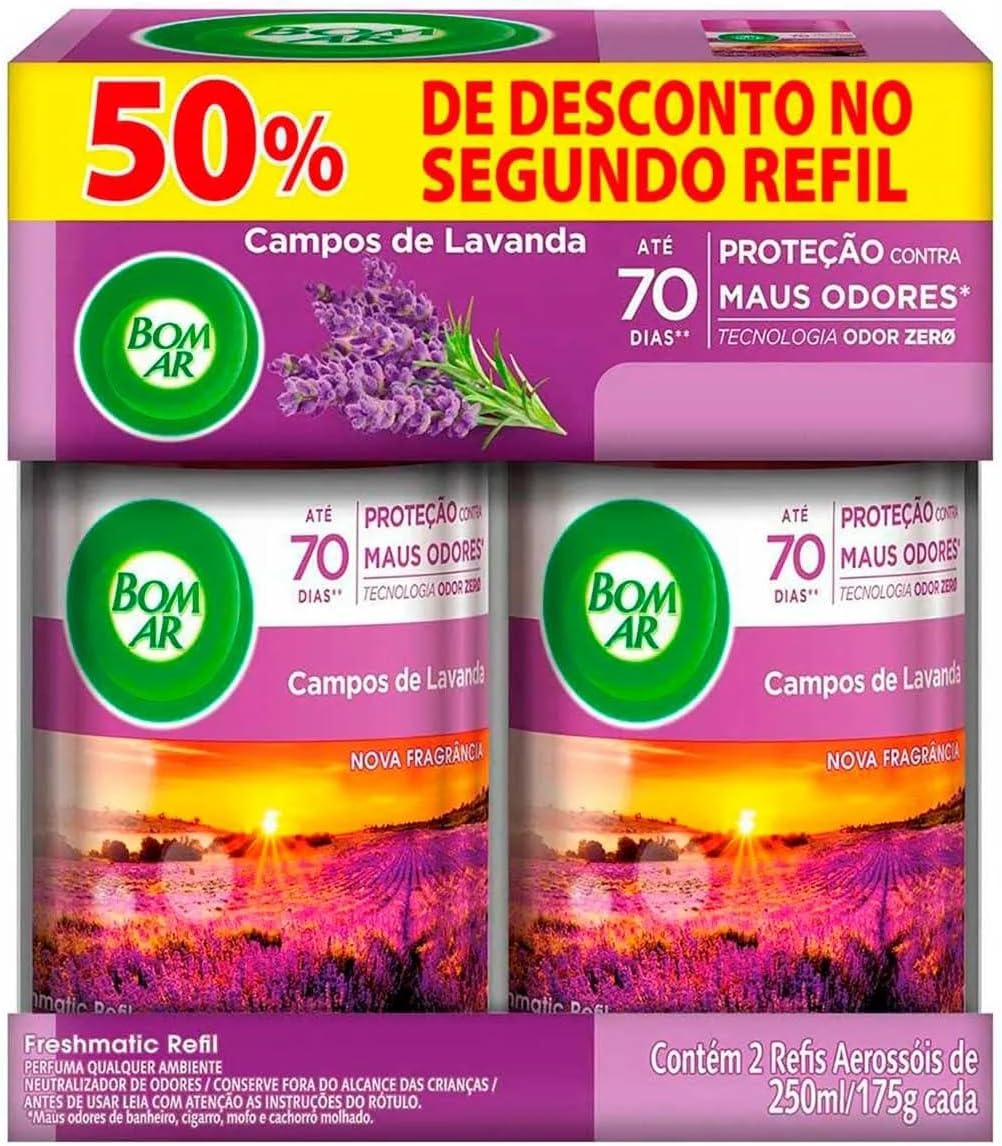 Aromatizador Bom Ar Automático Freshmatic Campos de Lavanda