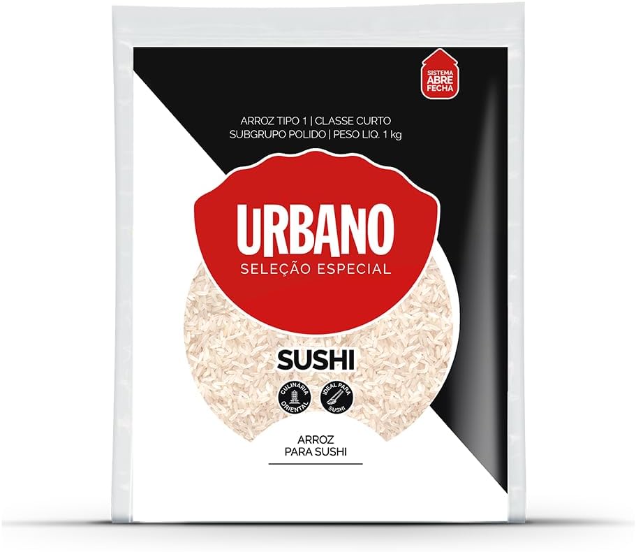 Arroz para Sushi Urbano Grão Curto Seleção Especial 1kg
