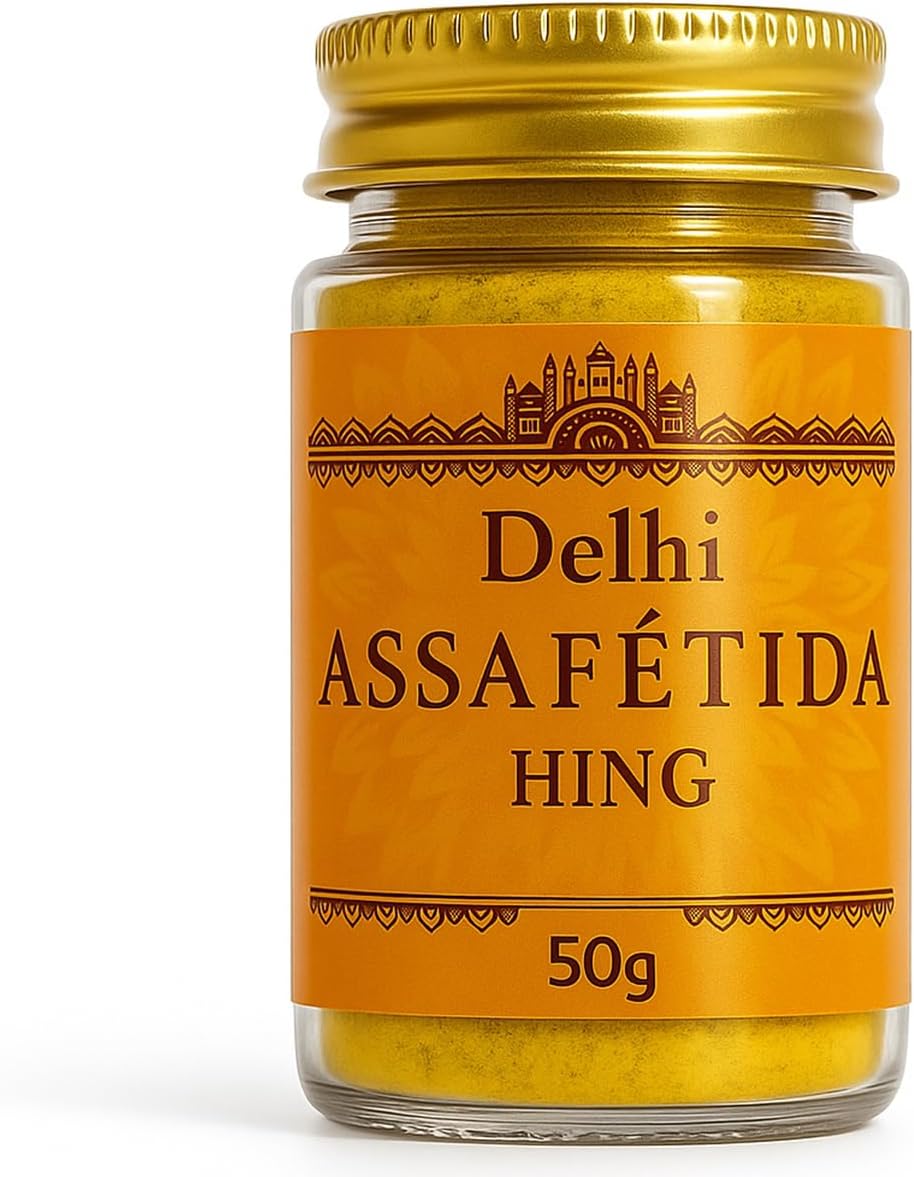 Assafétida Hing 50g Delhi: O Tempero Indiano para Substituir Alho e Cebola