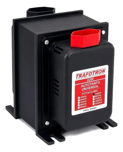 Auto Transformador 5000va 110v 220v Ar Até 12000btus Bivolt Preto