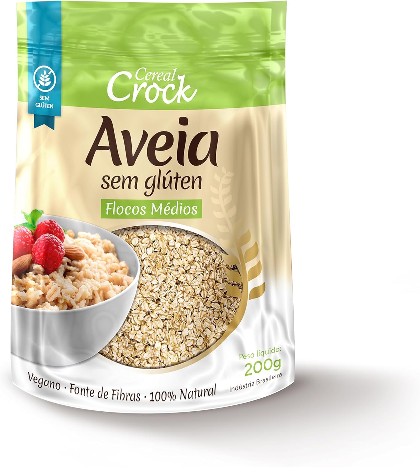 Aveia em Flocos Médios Cereal Crock 200g: Opção Sem Glúten para sua Dieta