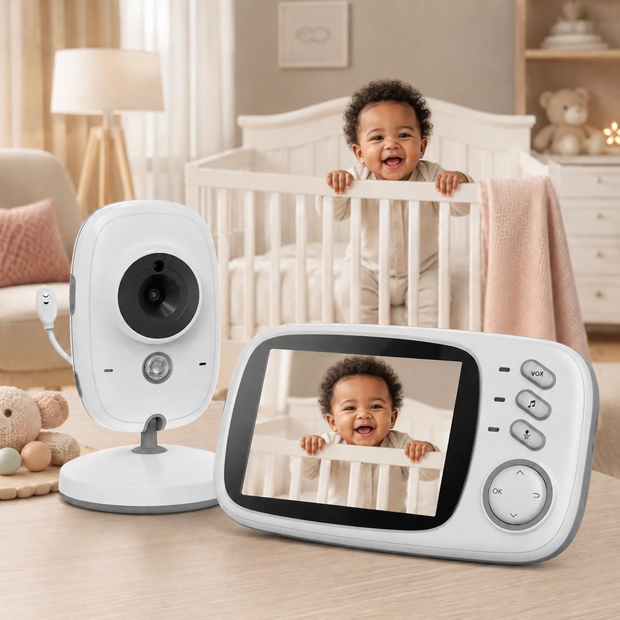 Babá Eletrônica com Tela de 3,2” e Visão Noturna