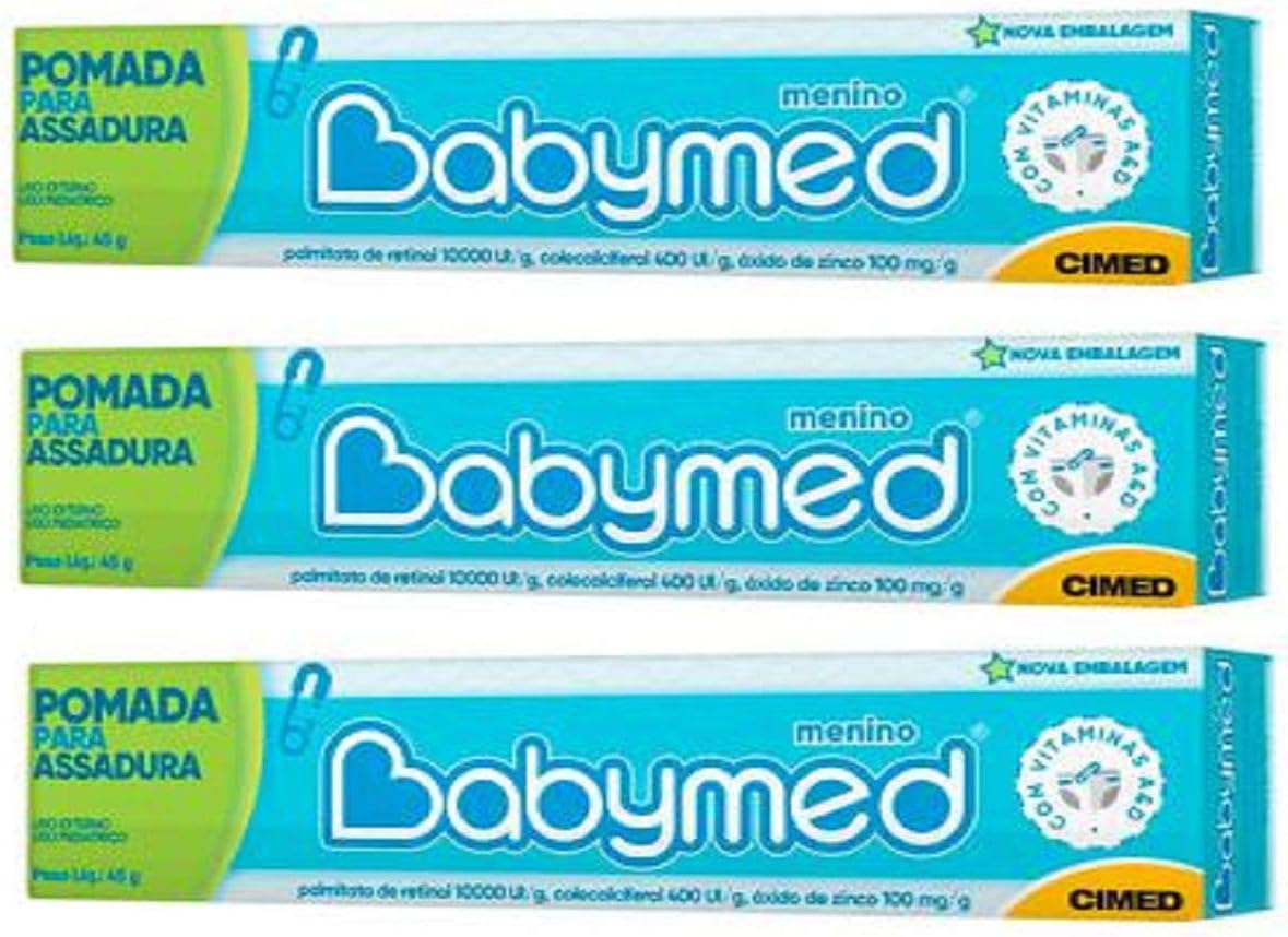Babymed Kit com 3 Pomadas Para Menino