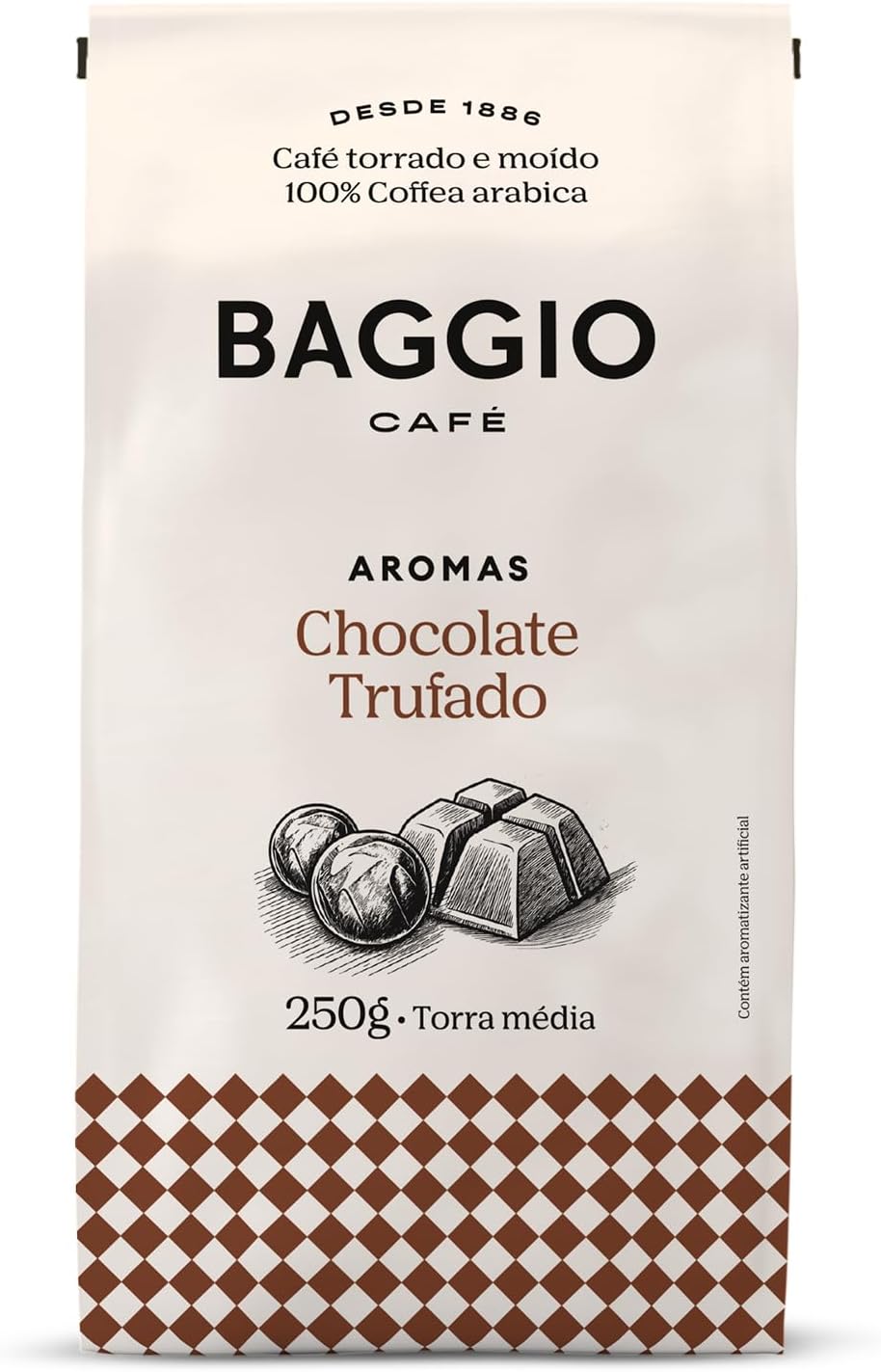 Baggio Café Torrado e Moído Aroma de Chocolate Trufado 250g