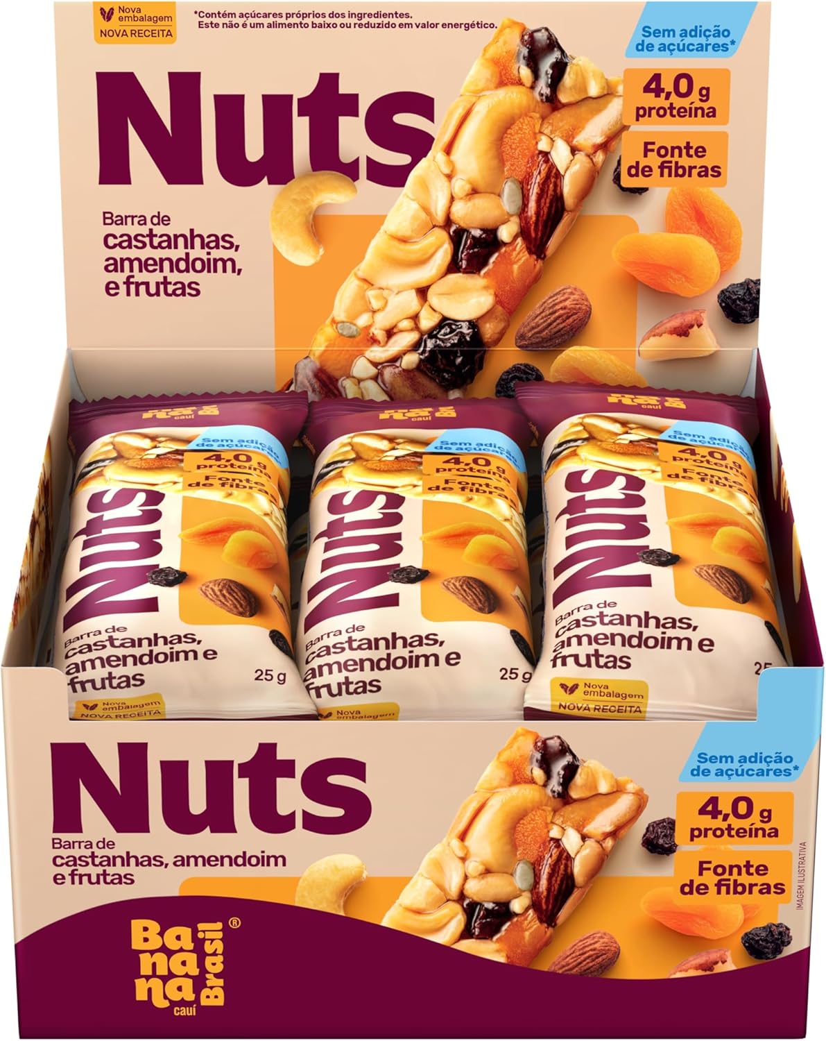 Review: Banana Brasil Barra de Castanhas Nuts Frutas (12 unidades)