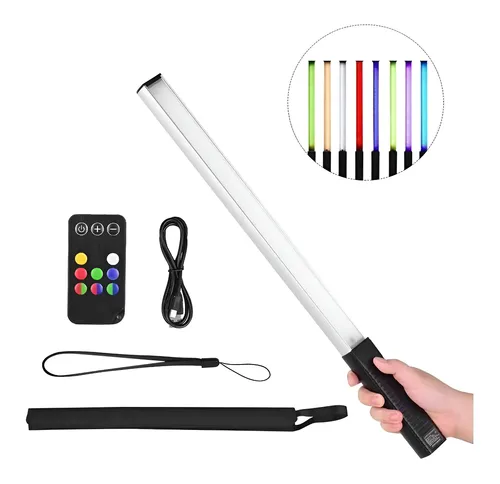 Bastão De Luz De Preenchimento Rgb Luxceo-q508a 127/220v Preto