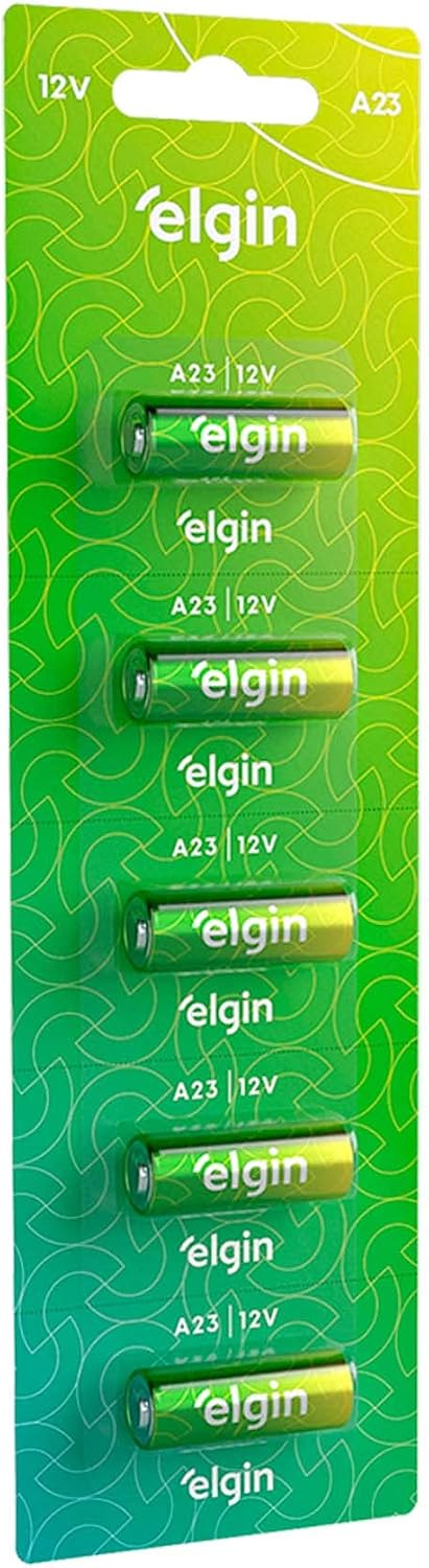 Bateria Alcalina A23 Elgin 12V - Cartela com 5 Unidades