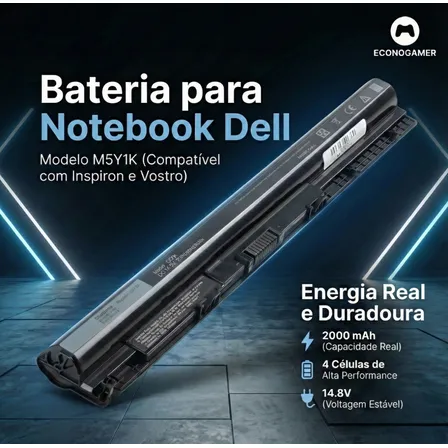 Bateria Econogamer para Notebook Dell Inspiron e Latitude M5Y1K