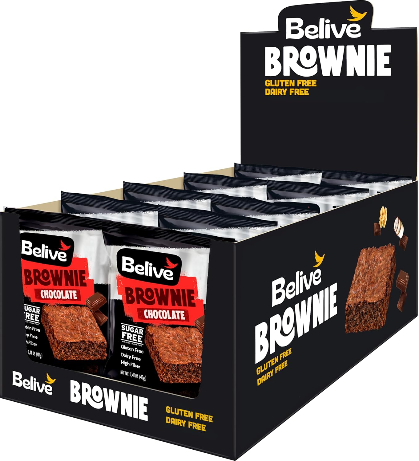 Belive Brownie de Chocolate: Snack Inclusivo Sem Açúcar e Glúten