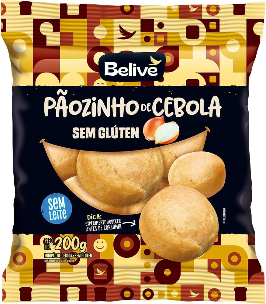 Belive Pãozinho de Cebola Sem Glúten e Sem Lactose 200g