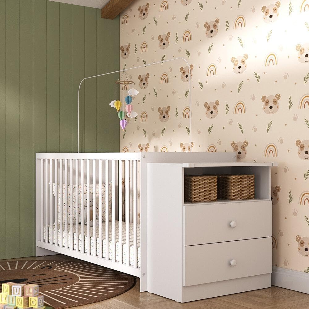 Multimóveis Berço Cômoda Meu Bebê FG2870 Branco