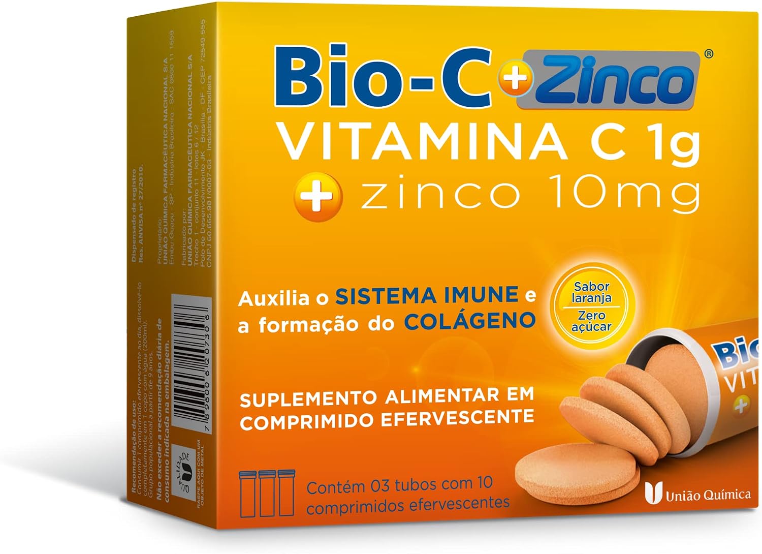 Bio C Zinco: Suplemento de Vitamina C e Zinco em Tabletes Efervescentes