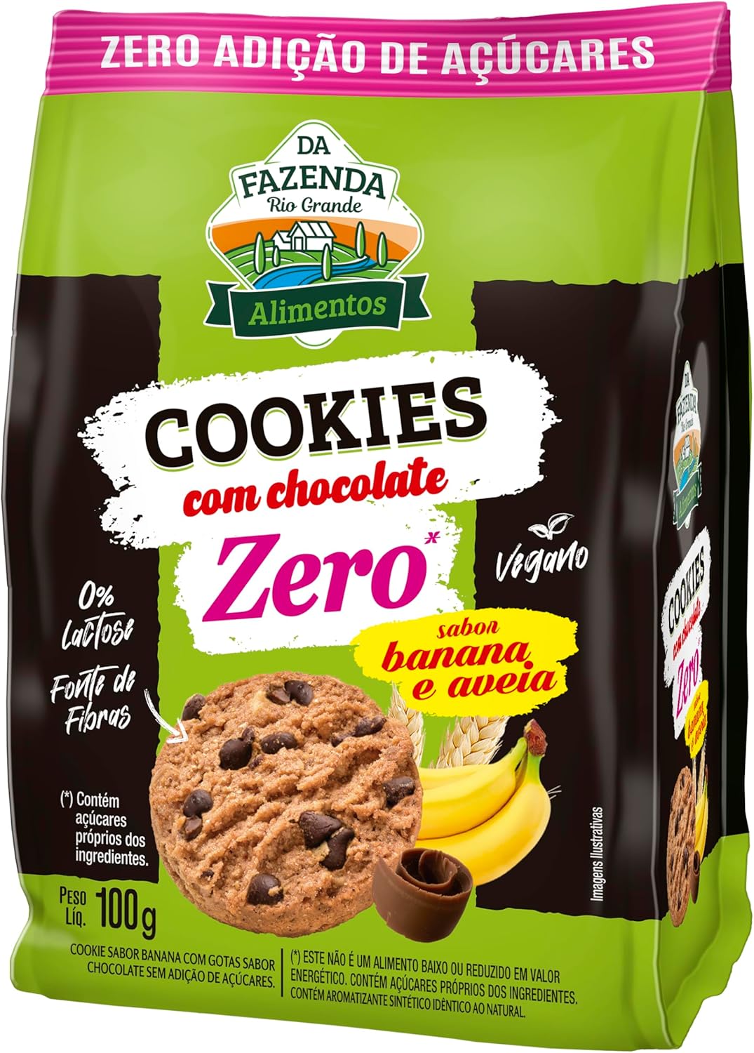 Análise: Cookie Biosoft Banana e Aveia com Chocolate Zero Açúcar