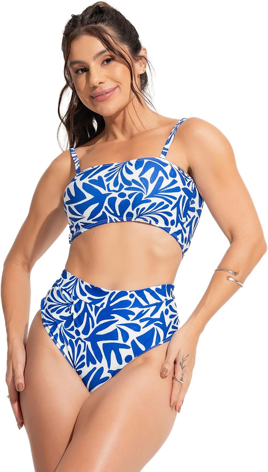 Biquíni MVB Modas Top Faixa e Hot Pants Cintura Alta