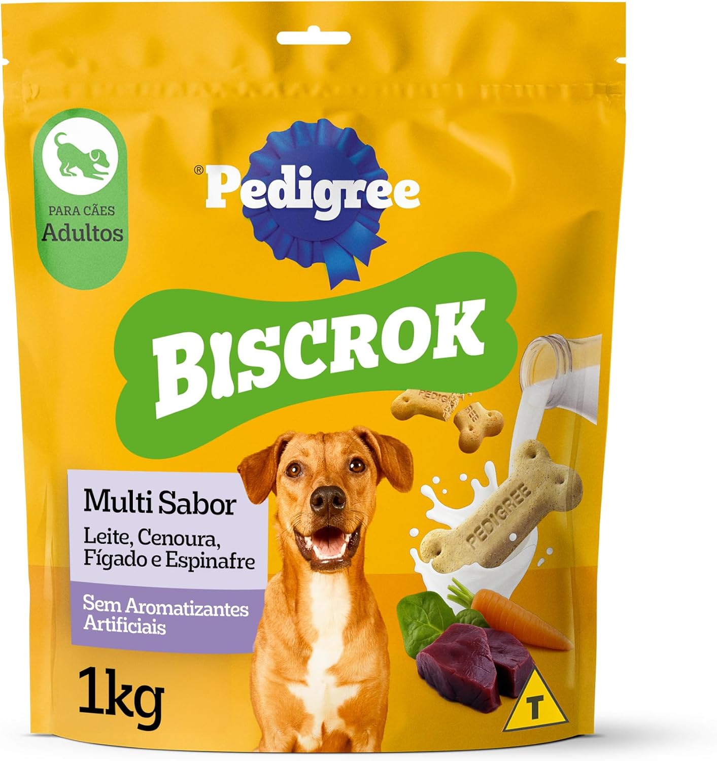 Biscoito Pedigree Biscrok para Cães Adultos Multi - 1 kg