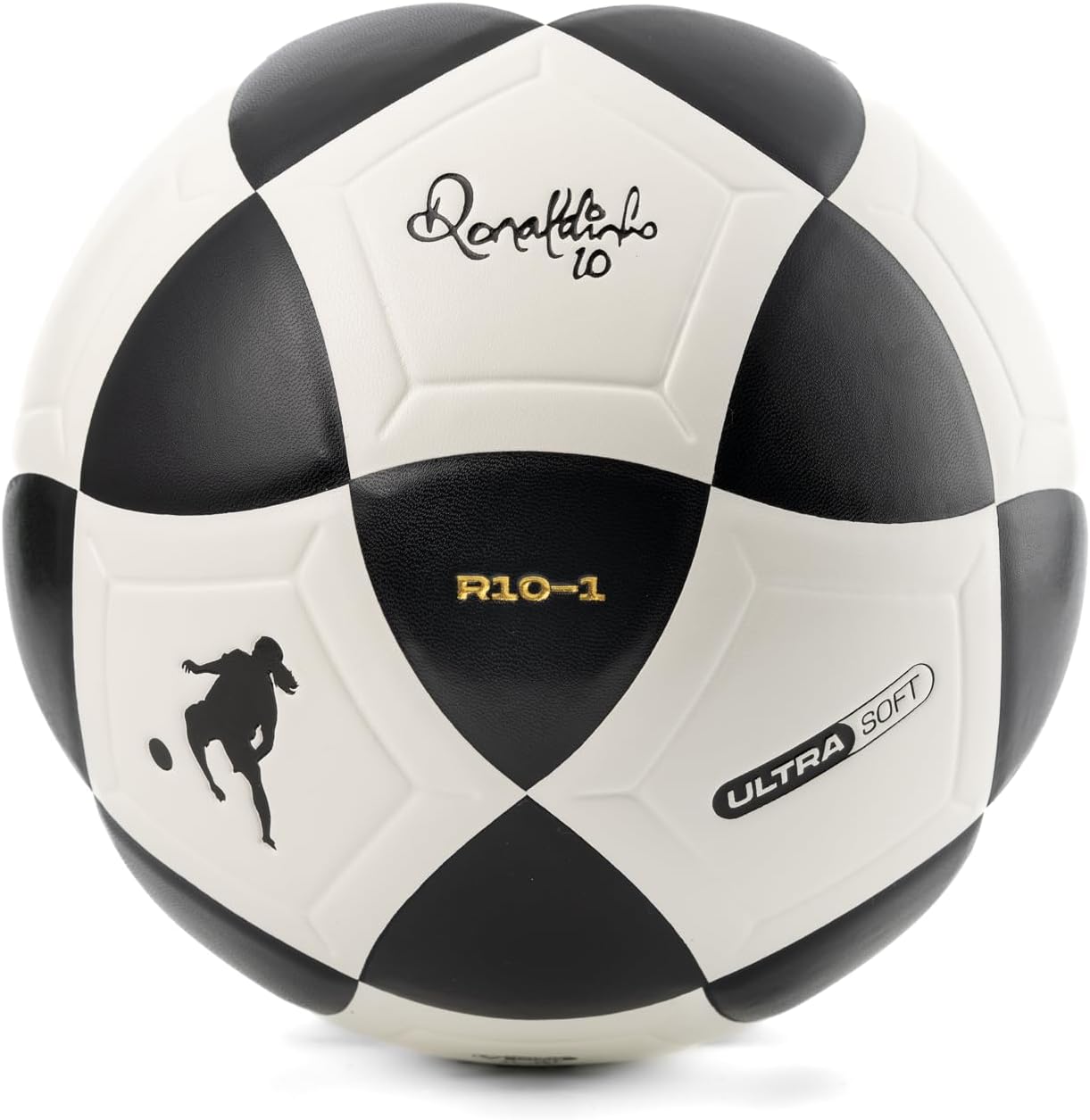 Bola de Futevôlei Ronaldinho Gaúcho R10 Legacy - Branca e Preta