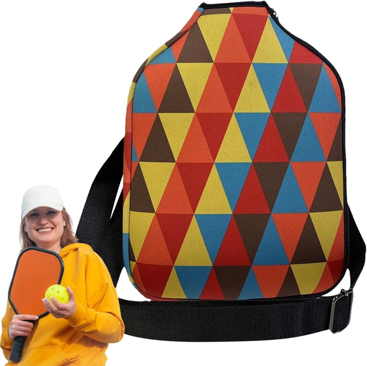 Mochila de Tênis com Alça Elástica Fina para Prática Esportiva