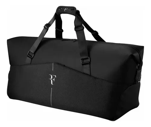 Bolsa de Treino Wilson Roger Federer 6 Raquetes Raqueteira Wilson preta da linha Roger Federer com capacidade para seis raquetes de tênis em destaque.