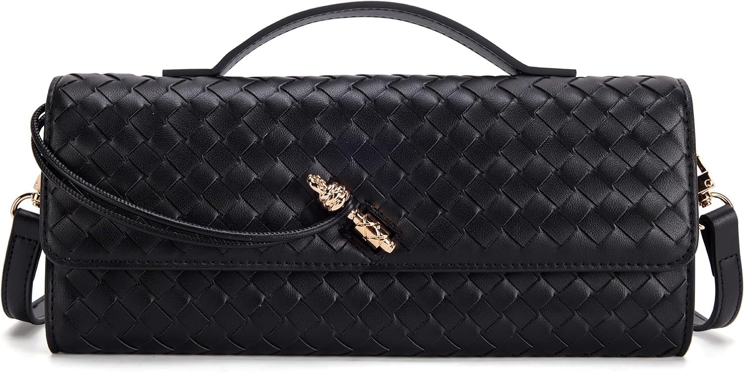 Bolsa Feminina Transversal Artesanal Trançada em Couro Vegano