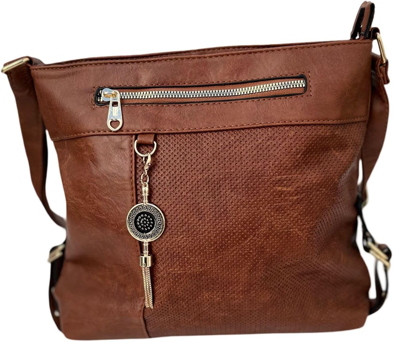 Bolsa Feminina Transversal e Tiracolo Média Marrom