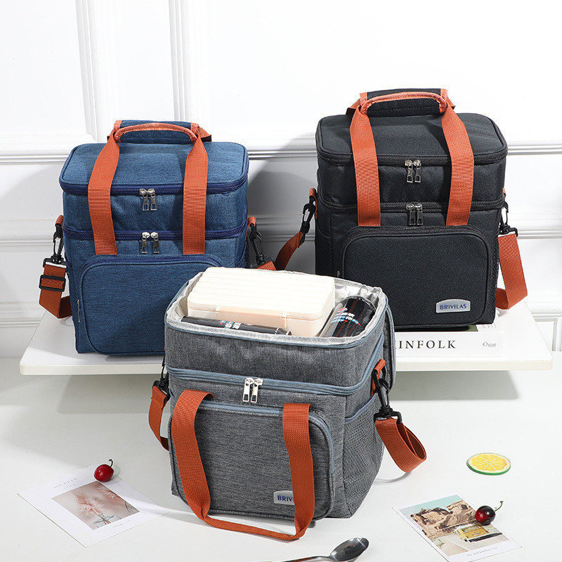 Bolsa Térmica de Grande Capacidade em Tecido Oxford para Piquenique e Viagens