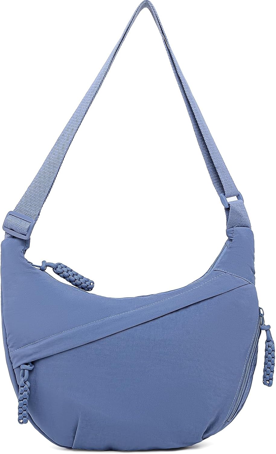 Bolsa Tiracolo Crescente em Nylon Estilo Hobo