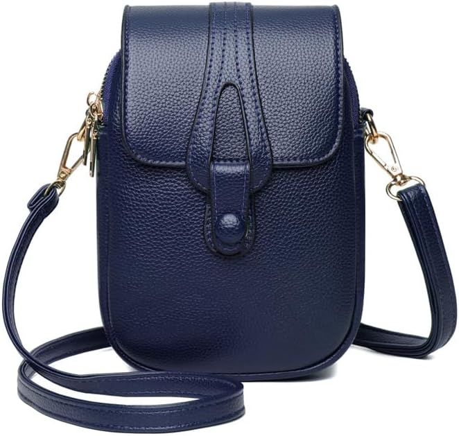 Bolsa Tiracolo Feminina Pequena em Couro PU Estilo Carteiro