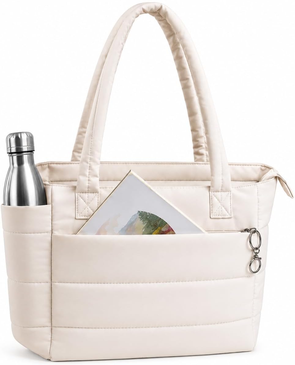 Bolsa Tote Feminina Acolchoada com Compartimento para Notebook