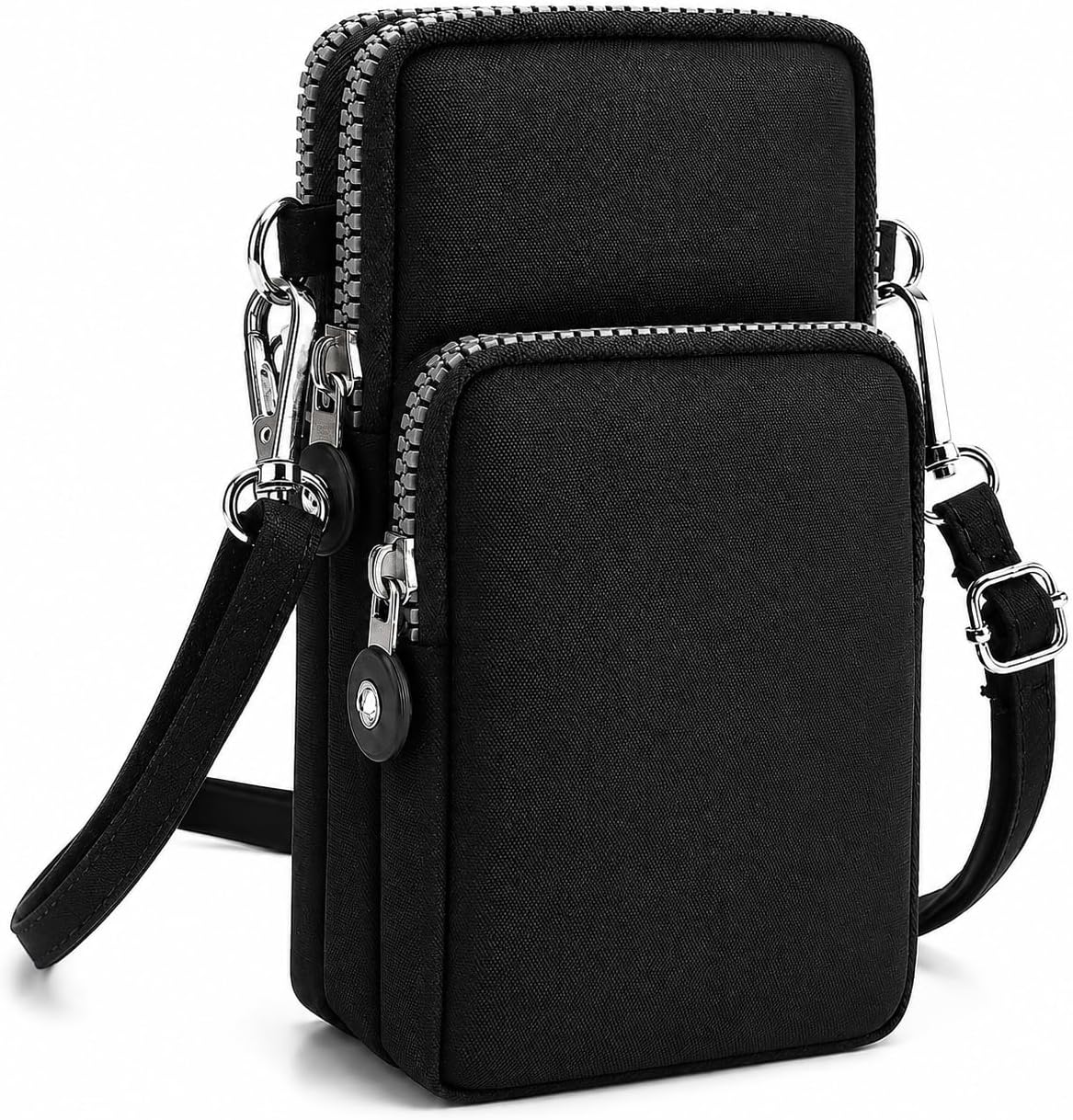 Bolsa Transversal Feminina Pequena Impermeável com 3 Compartimentos